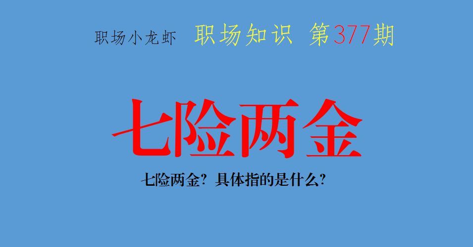 五险一金、六险两金、七险两金？具体指的是什么？你参加了几个？(图1)